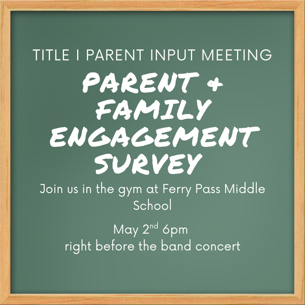  FPMS: Title I Parent Input Meeting, May 2 @ 6 pm